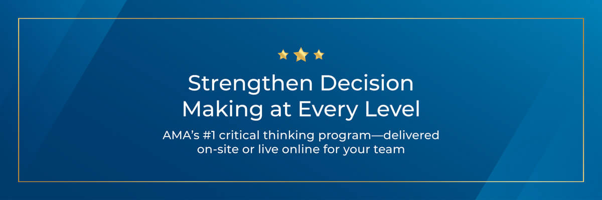 Bring to Your Company: Critical Thinking
