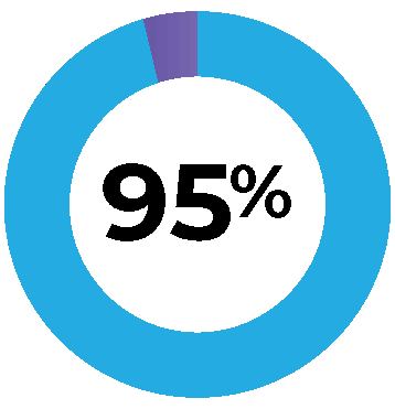 95% of organizations using AI